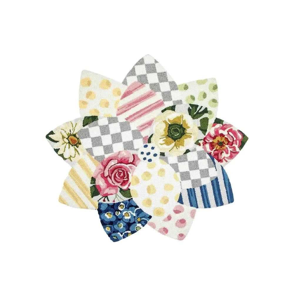 Brand New Mackenzie-Childs Wildflowers Rug 4' Round